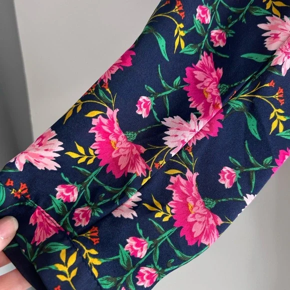 Old Navy Blue and Pink Dress with Vibrant Floral Design - Picture 5 of 8